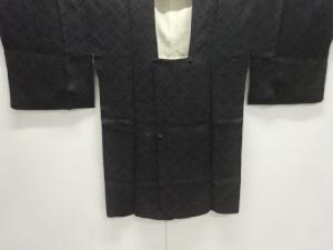 抽象葉模様織出しロング道行コート